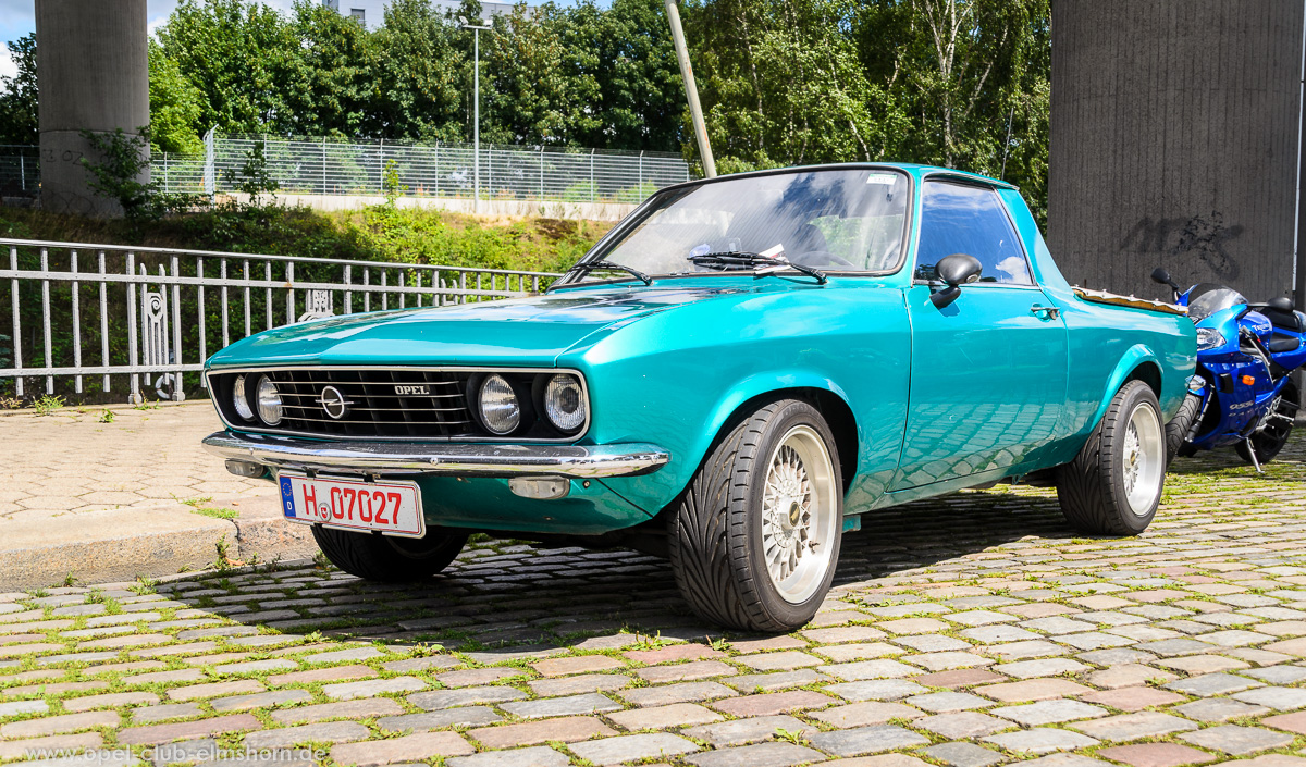 Altopeltreffen-Oldtimertankstelle-Hamburg-2016-20160709_134218-Opel-Manta-A-Pickup